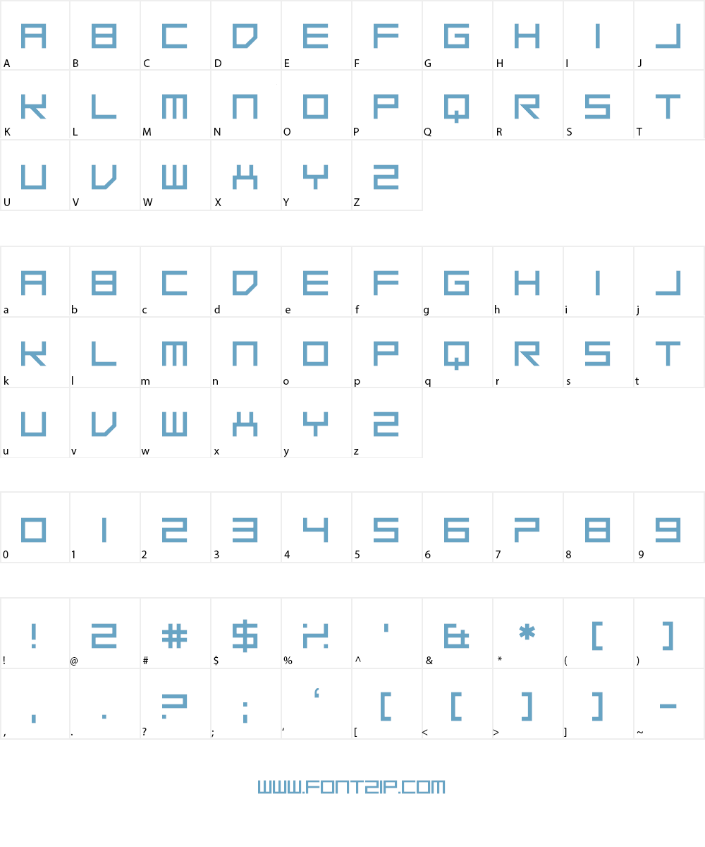 Time Won Font Character